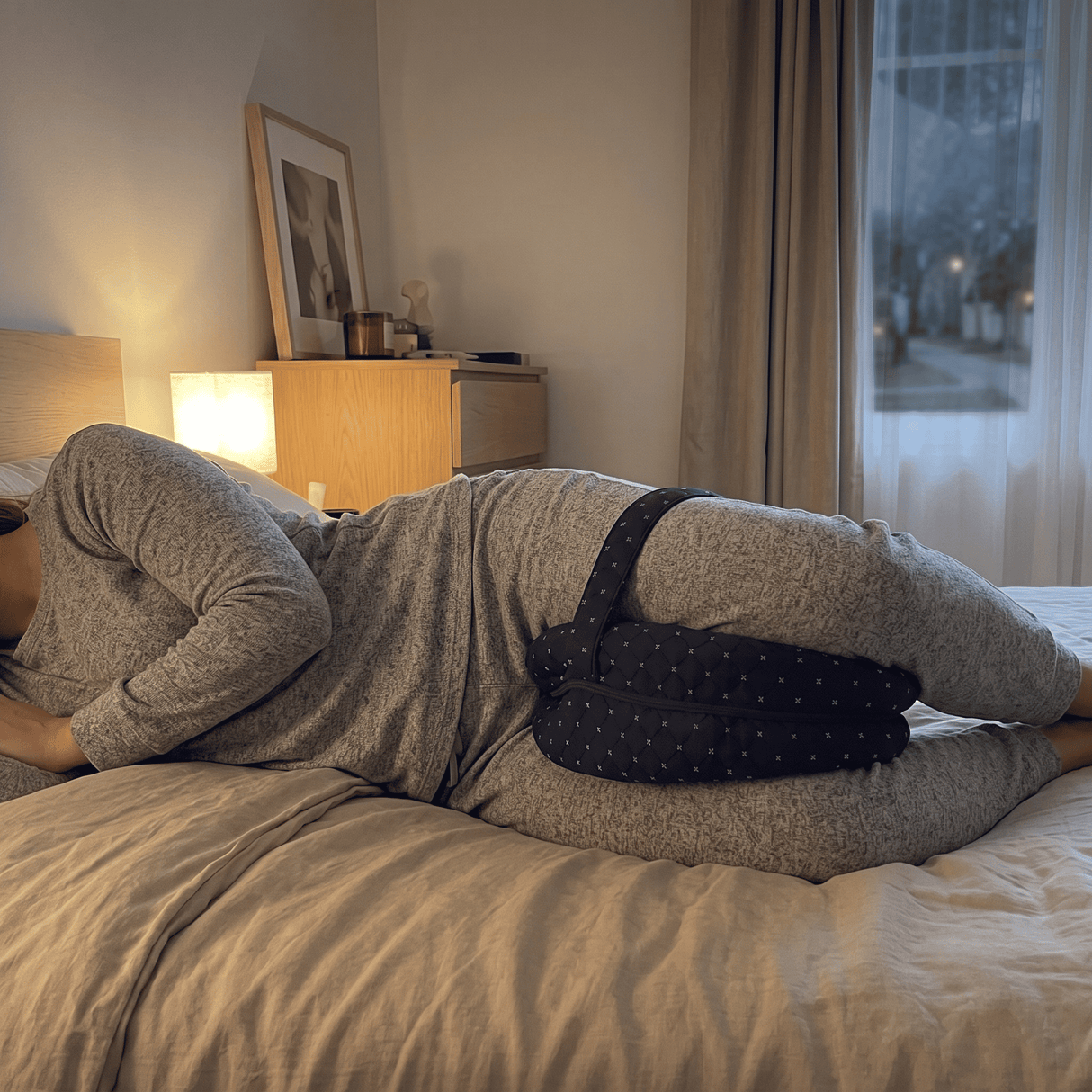 SleepAlign – Ergonominen muistivaahtotyyny jaloille ja polville, sivulla nukkuville – lievittää kipua lonkassa, selässä ja iskiasissa