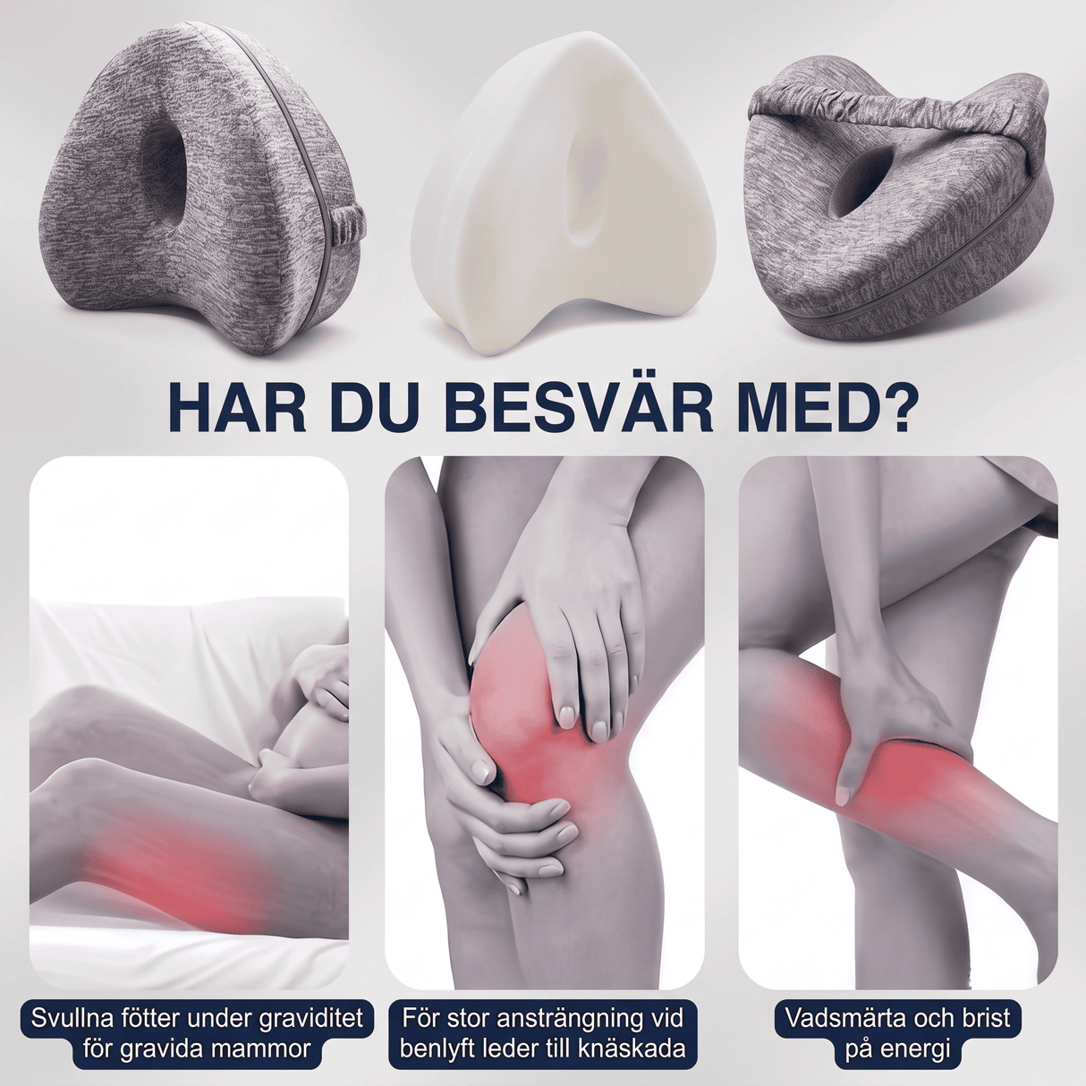 SleepAlign – Ergonominen muistivaahtotyyny jaloille ja polville, sivulla nukkuville – lievittää kipua lonkassa, selässä ja iskiasissa