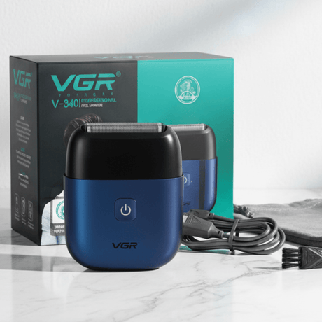 TrimAxis – Elektrisk Rakapparat för Män med Trippelblad, IPX7 Vattentålig Design & USB Type-C Snabbladdning