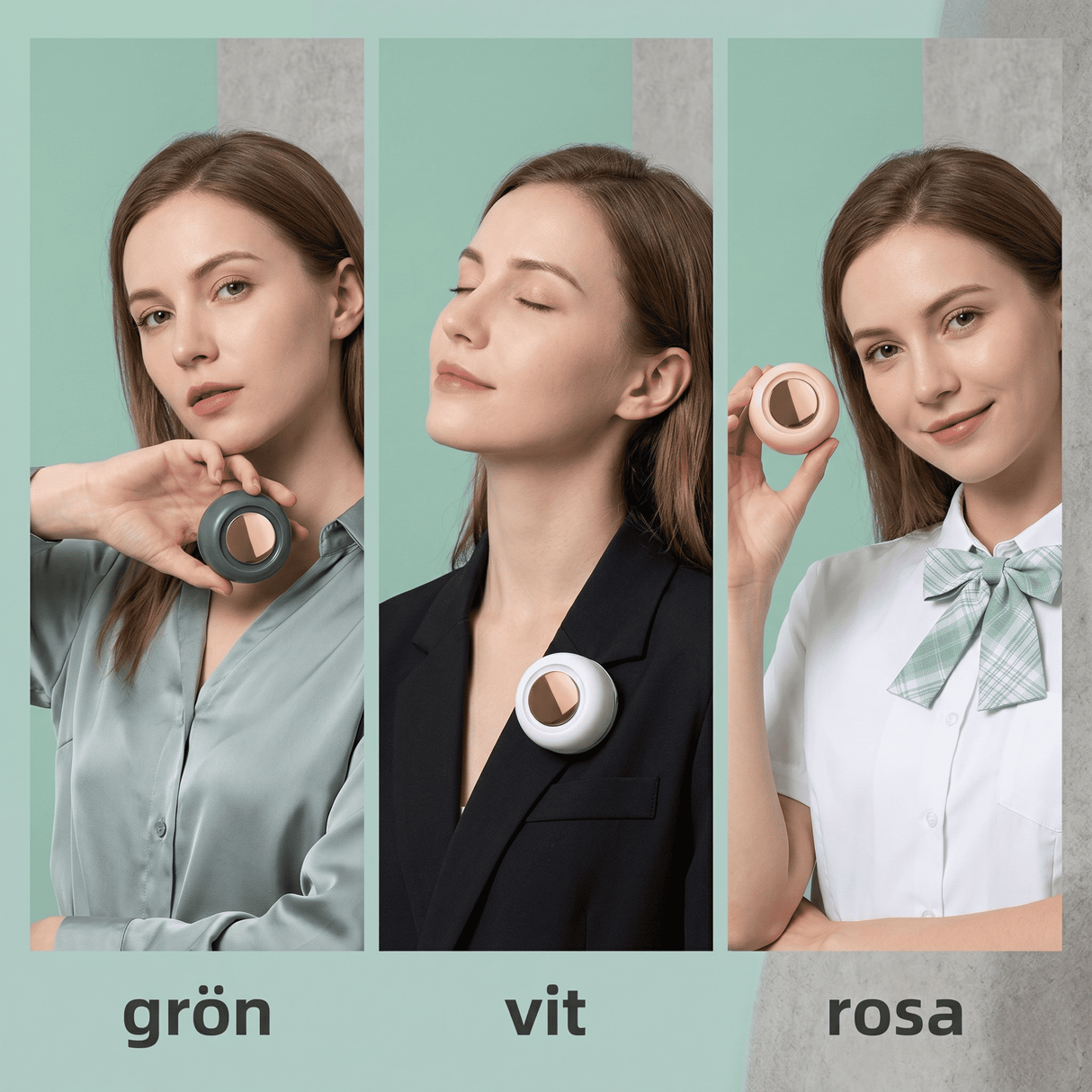 VortBreeze – Kannettava minituuletin kiinnikkeellä – 360° ilmavirta, 3 nopeutta ja USB-lataus