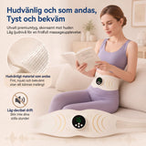WaistWarm – Värmande EMS-Massagebälte med Rött Ljus för Nedre Rygg, Midja och Magmuskler – 6 Lägen, 16 Nivåer och 3 Värmenivåer