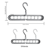 ClosetEase - Tilaa säästävä takin ripustin | Monikäyttöinen ripustin, jossa 9 koukkua ja 360° pyörivä koukku