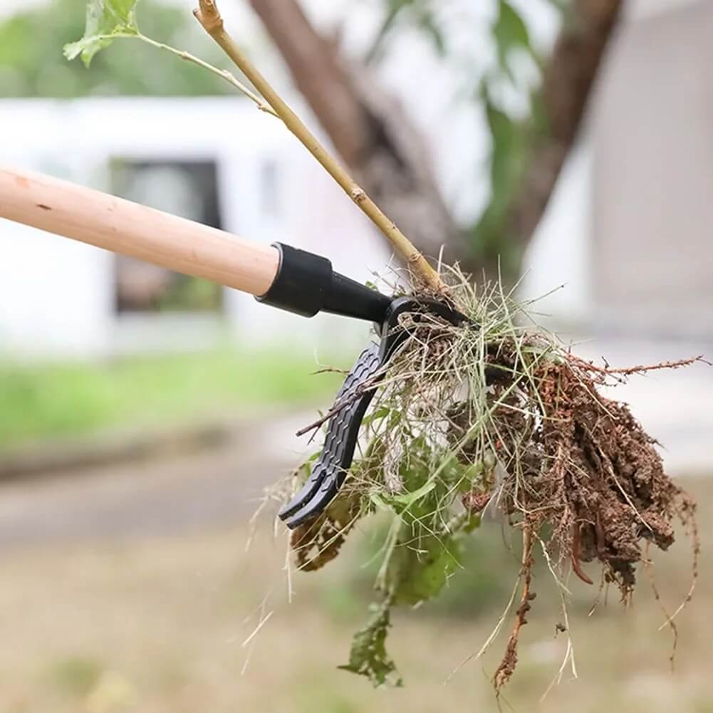 RootGrip - Puutarhatyökalujen kynsimäinen rikkaruohopää - Tehokas juurten poisto yhdessä vaiheessa.