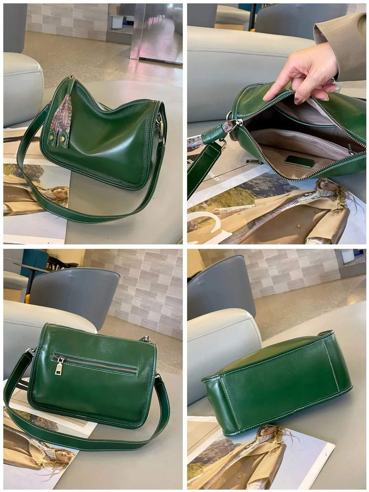 Luxury Leather Bag - Tilava ja tyylikäs käsilaukku aitoa nahkaa.