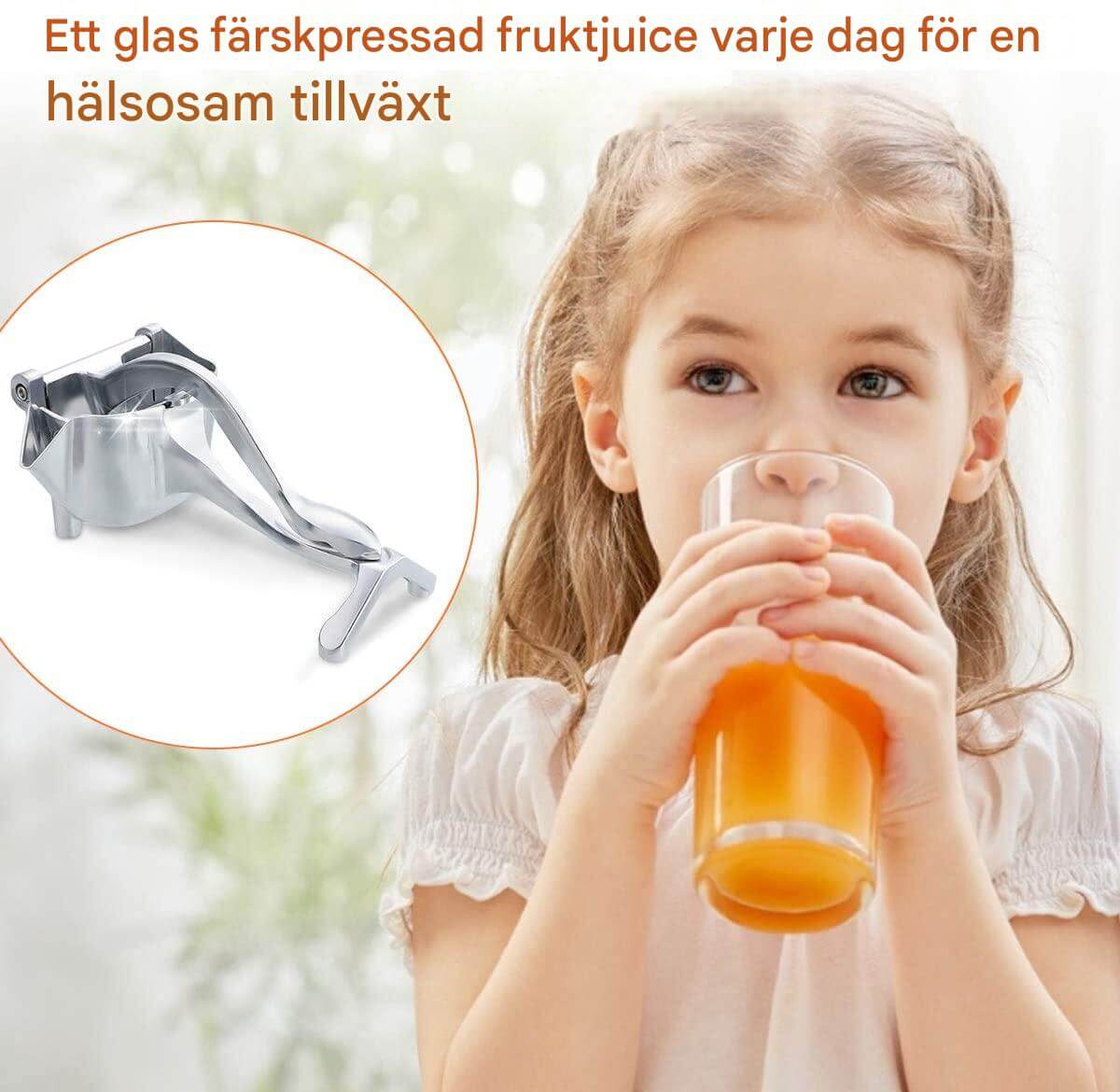 FruktPressa - Alumiininen käsikäyttöinen mehustin | Helppo puristaminen sitrushedelmien, granaattiomenan ja muiden hedelmien puristamiseen.