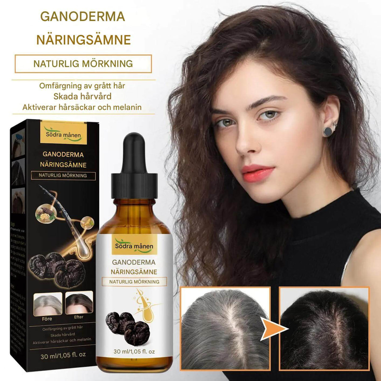 ToneRoot Serum - Hiusseerumi harmaille ja valkoisille hiuksille | Luonnollinen värinparannus ja päänahan ravitsemus