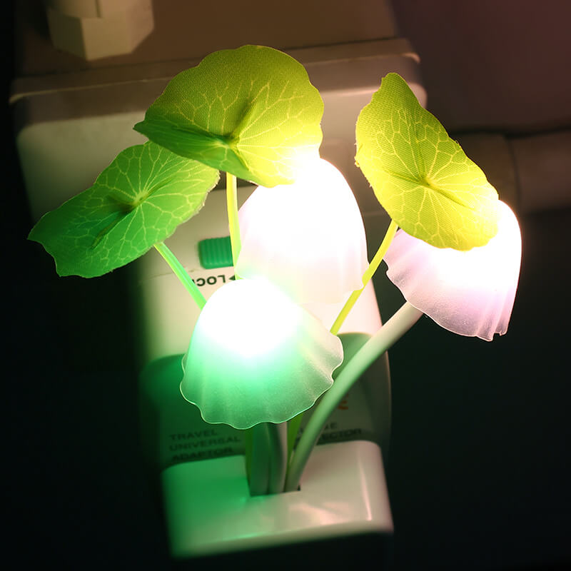 GlowLush - Tunnistinohjattu LED-yövalo, jossa on sienimuotoilu | Pehmeä valaistus unenomaisiin iltoihin