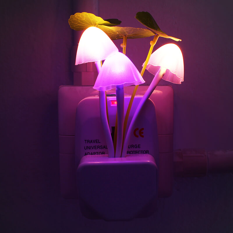GlowLush - Tunnistinohjattu LED-yövalo, jossa on sienimuotoilu | Pehmeä valaistus unenomaisiin iltoihin