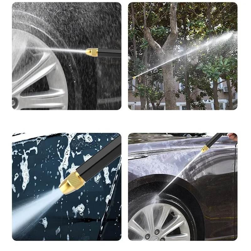 FlexiSpray - Joustava ja laajennettava korkeapaineletku säädettävällä suuttimella ulkokäyttöön.