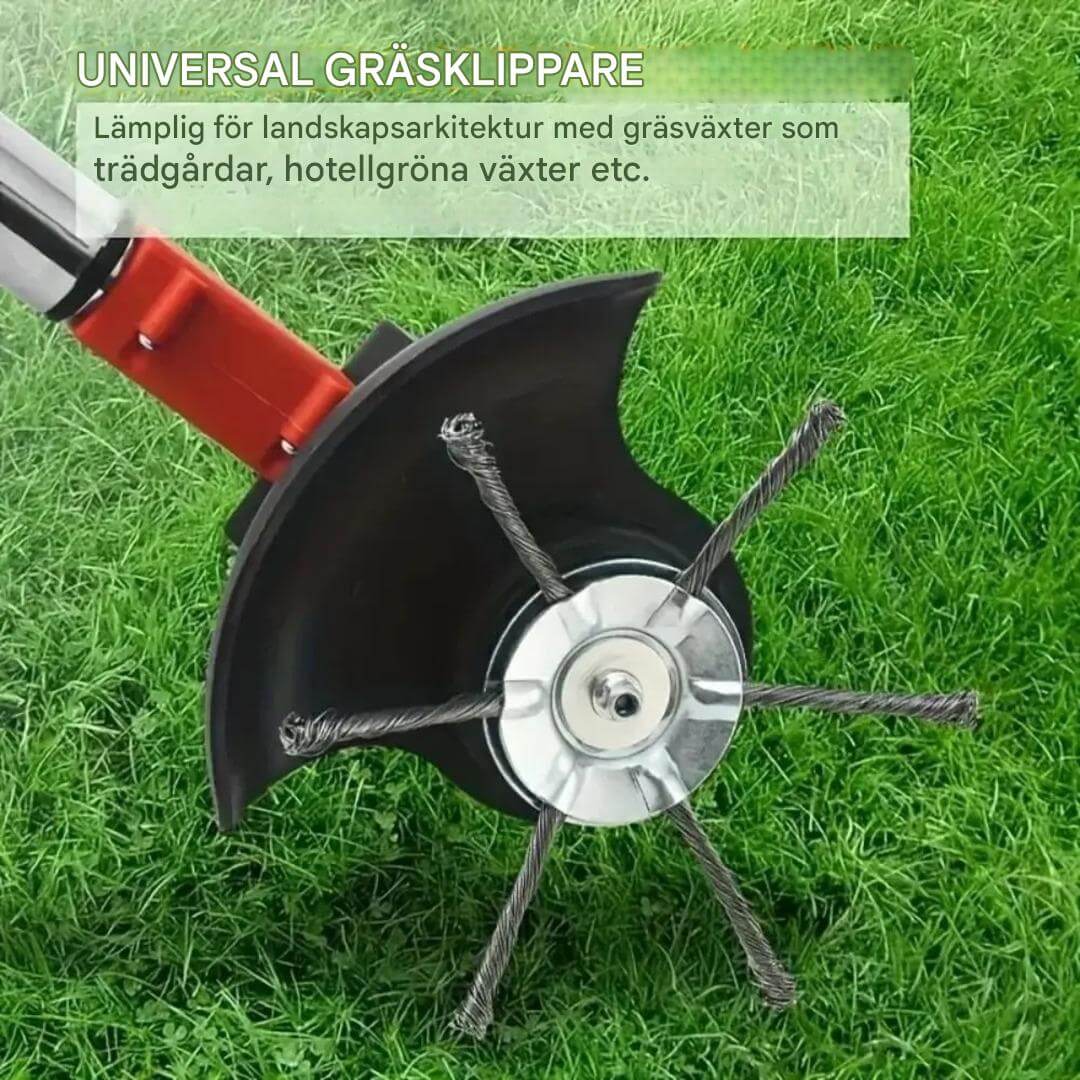 SteelSweep – Universellt Stålborsthuvud för Grästrimmer | För Mossa, Ogräs & Rostborttagning