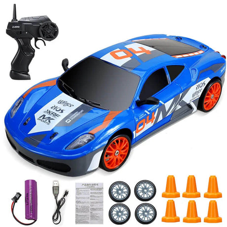 1:24 RC Drift Car neliveto - 15km/h nopea ja dynaaminen kilpa-ajo