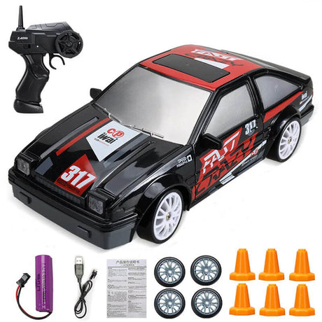 1:24 RC Drift Car neliveto - 15km/h nopea ja dynaaminen kilpa-ajo