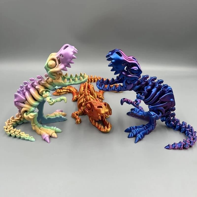 DinoFlex - Liikuteltava 3D-tulostettu dinosaurusmalli leikkiin ja sisustukseen