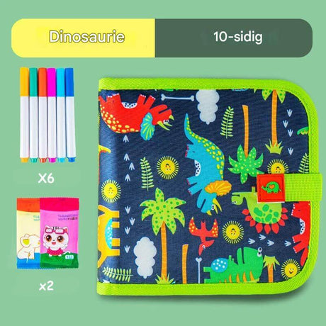 DoodleBloom - Uudelleenkäytettävä lasten piirustuskirja | Pyyhittävä & Kannettava luovuus Magic Penillä