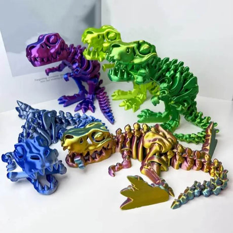 DinoFlex - Liikuteltava 3D-tulostettu dinosaurusmalli leikkiin ja sisustukseen