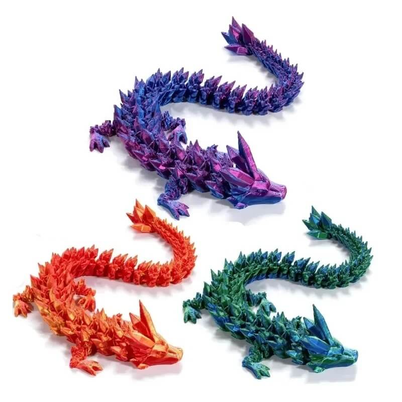 DragonMorph - 3D-tulostettu liikkuva lohikäärmeen malli koristeluun ja fantasiaan