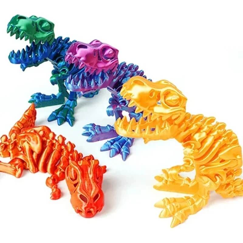 DinoFlex - Liikuteltava 3D-tulostettu dinosaurusmalli leikkiin ja sisustukseen