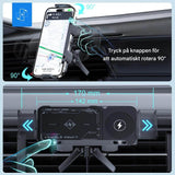 ChargeMount - Säädettävä älypuhelimen pidike autoon, jossa on 15W langaton latausalusta kokoontaitettaville näytöille.