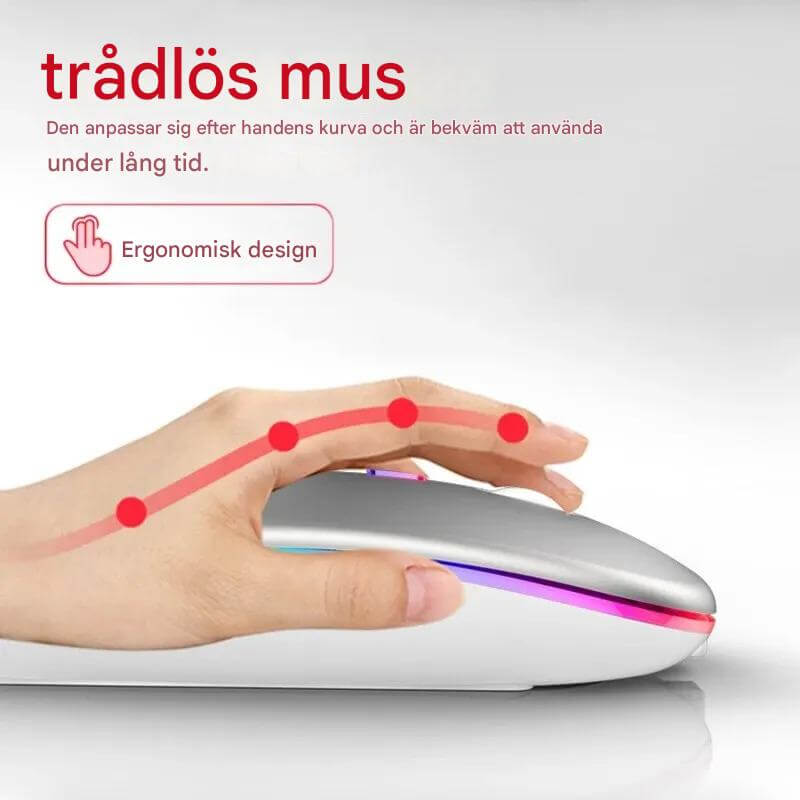 VibeGrip - Langaton RGB-ergonominen hiiri | Tyyli, mukavuus ja tarkkuus yhdessä