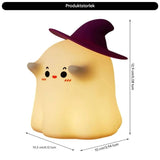 GlowShroom - Silikoni LED-yövalo | Pehmeä kurpitsa-, sieni- tai kummitusmuotoilu lastenhuoneisiin ja makuuhuoneisiin.