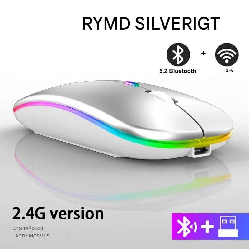 VibeGrip - Langaton RGB-ergonominen hiiri | Tyyli, mukavuus ja tarkkuus yhdessä