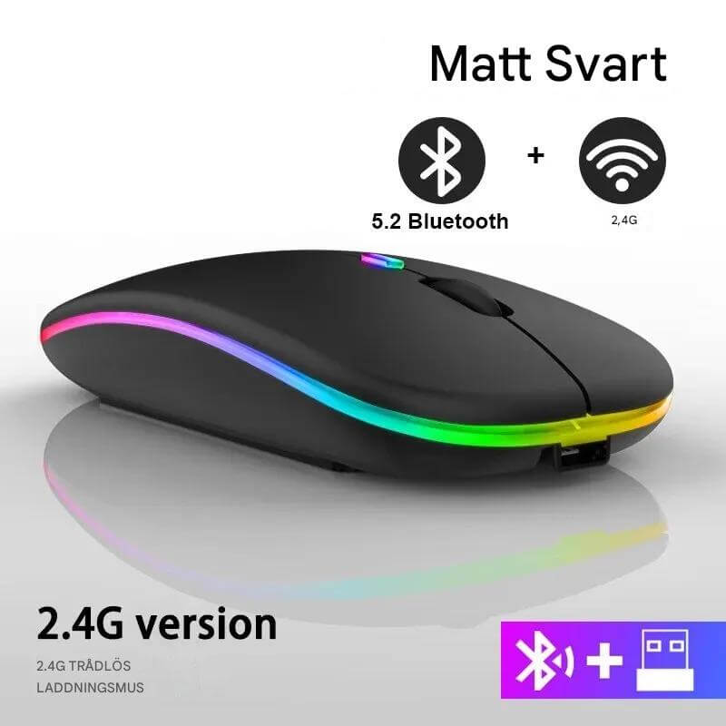 VibeGrip - Langaton RGB-ergonominen hiiri | Tyyli, mukavuus ja tarkkuus yhdessä