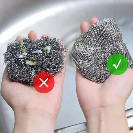 ScrubMaster™ - Monikäyttöinen Teräslanka, Uudelleenkäytettävä ja Tehokas.