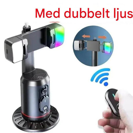 AiveloTrack - AI 360° Face Tracking Mobile Holder | Hands Free Recording for Vlogs, Live Broadcasts & Video Calls (Vlogit, suorat lähetykset ja videopuhelut)