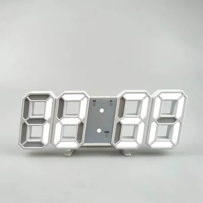 BrightChrono - 3D digitaalinen LED seinä- ja pöytä kello | Tyylikäs aikanäyttö kotiin ja toimistoon.