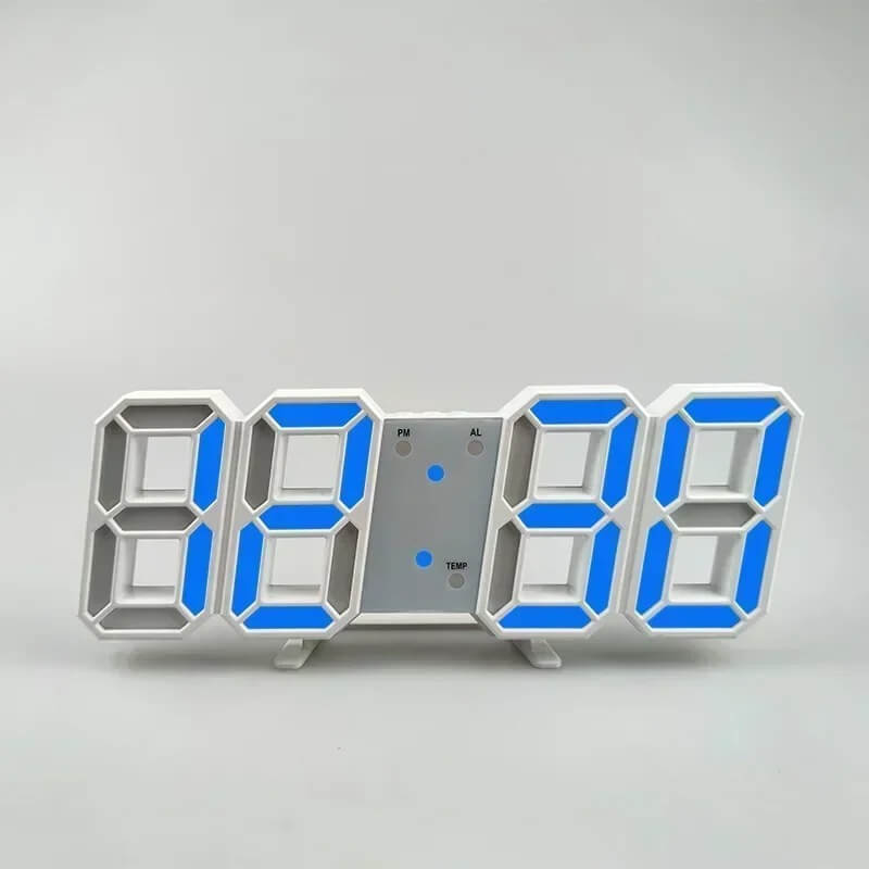BrightChrono - 3D digitaalinen LED seinä- ja pöytä kello | Tyylikäs aikanäyttö kotiin ja toimistoon.