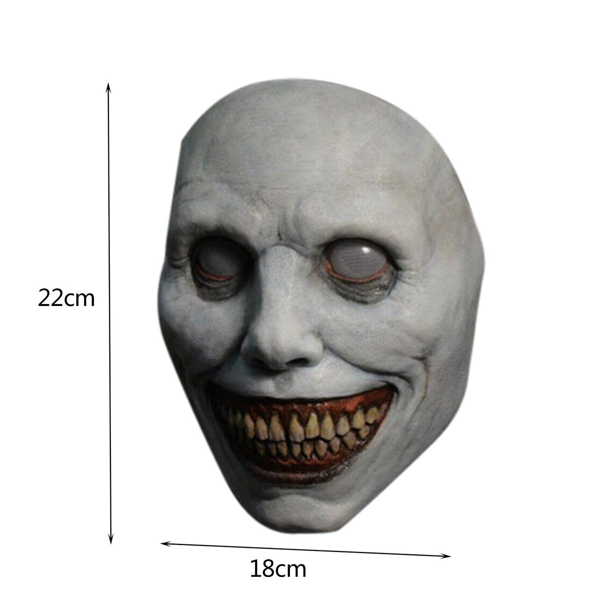 Vit Skräckmask – Perfekt för Halloweenfest och Läskiga Dekorationer